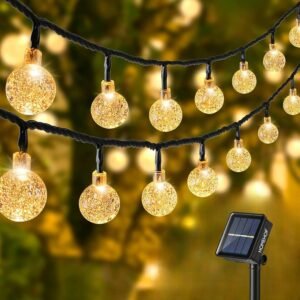 Solar Outdoor Led Crystal Ball String Light For Home