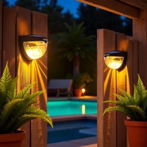 Housebot Solar Lights Outdoor Waterproof Wall Decorative Lamp for Home